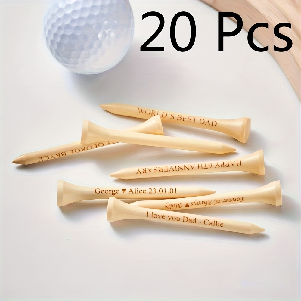 TEMU 10/20pcs Of Personalized Golf Ball Holders With Customizable Text, Engraved Golf Ball Holders, Golf Course Additions, Holiday Gifts For Men And