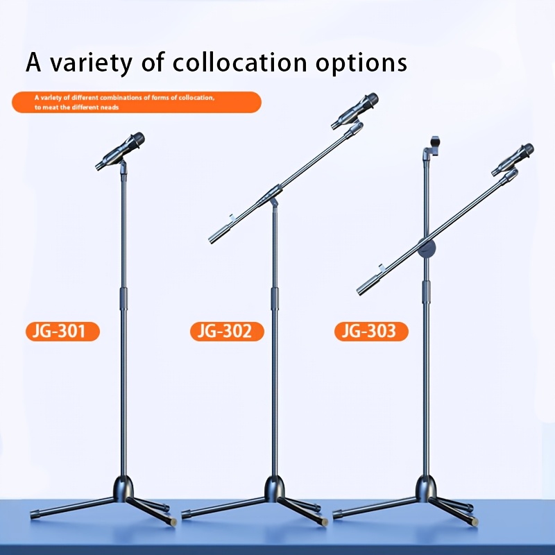 

Premium Microphone Stand - Detachable Tripod Boom Stand W/ Clip Holder & Metal Base - Singing, Speech, Stage, Wedding & Outdoor Events.