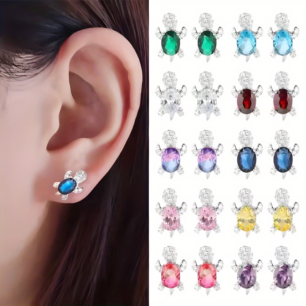 

6-piece Set Of Stud Earrings, Small Turtle-shaped Design, High-end Simple Luxury, Casual Costume Jewelry For Parties, Daily Life, Weddings - Perfect Gift