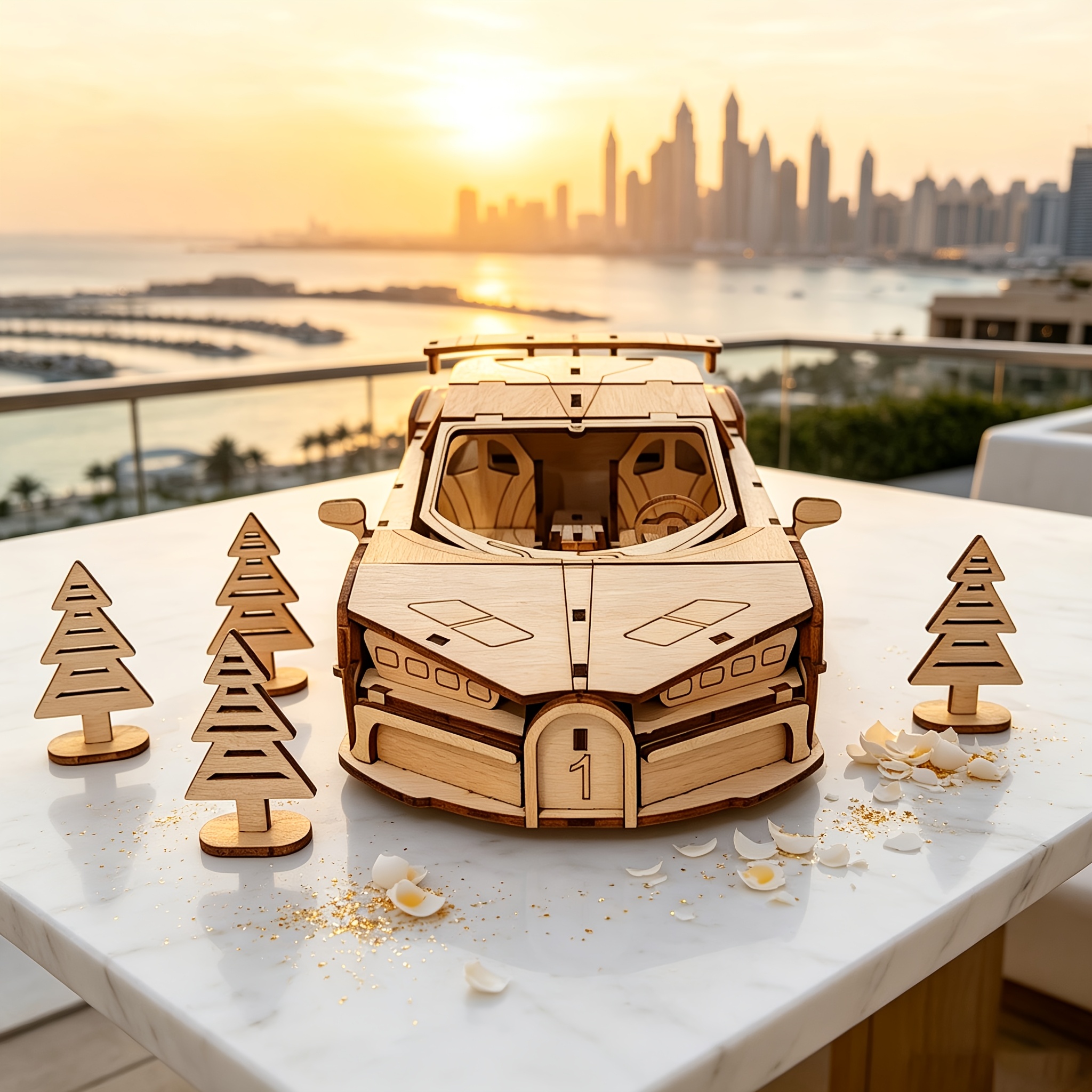 Modern Supercar 3D Wooden Puzzle Set