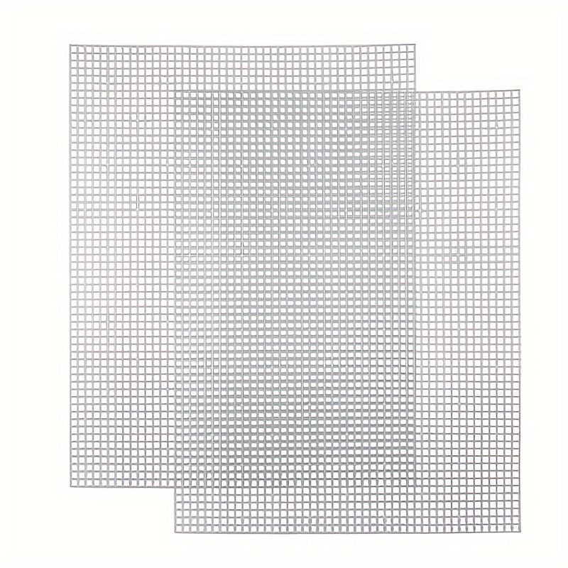 

Gdgdsy 2-piece White Plastic Mesh Canvas Sheets, 13x19.68" - Perfect For Embroidery, Knitting & Crochet Projects