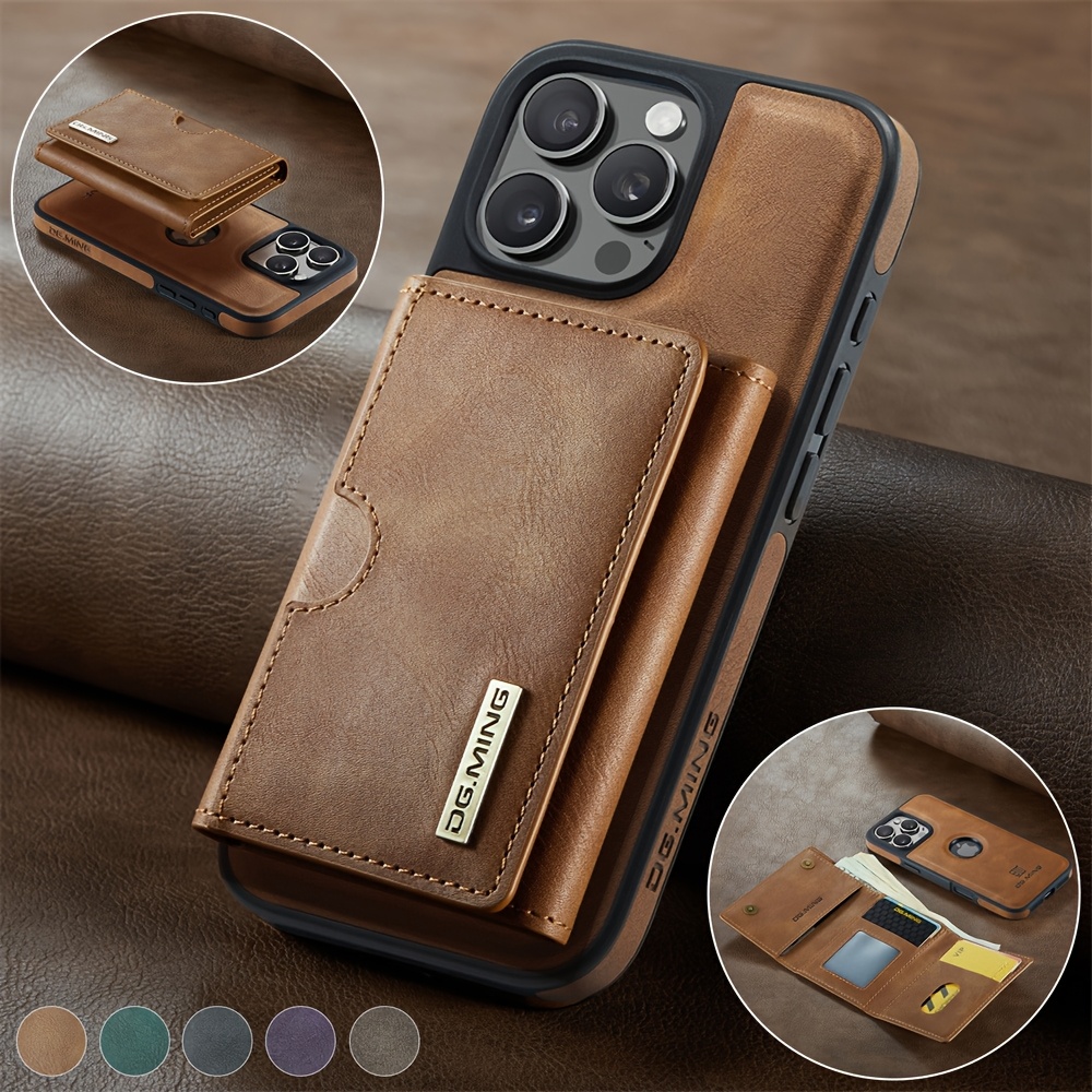 phone case: for iphone 16e/ 16/ 15/ 14/ 13/ 12/ 11/ pro max/ plus wallet case with card holder, faux leather kickstand card slots case, magnetic shockproof cover | High-quality & Affordable