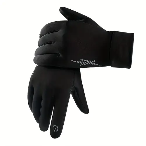 mens thermal ski gloves for outdoor cycling lined sports gloves for driving motorcycle riding and touchscreen use
