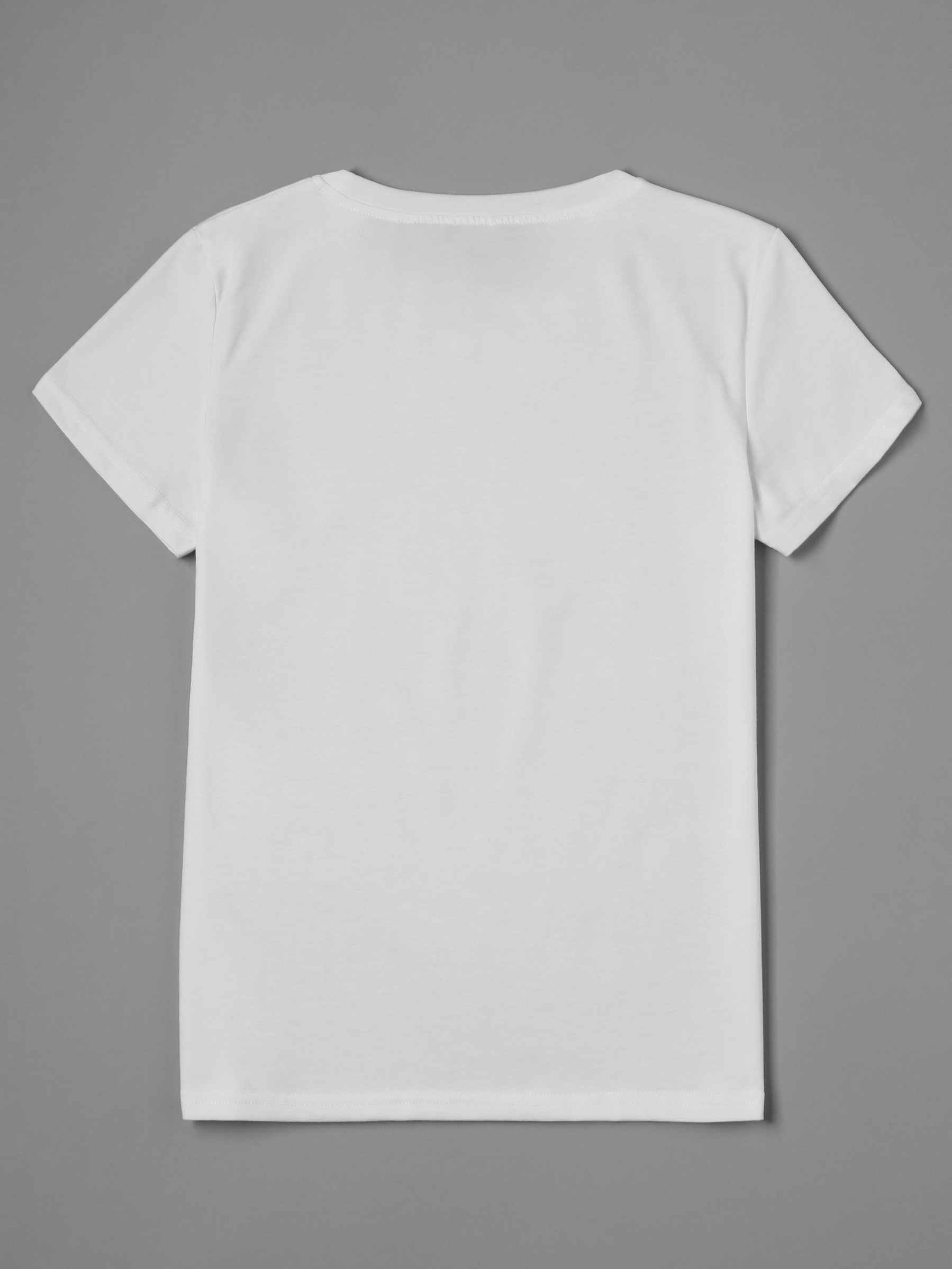 Solid Color Crew Neck T-Shirt, Casual Short Sleeve T-Shirt for Spring & Summer, Women's Clothing