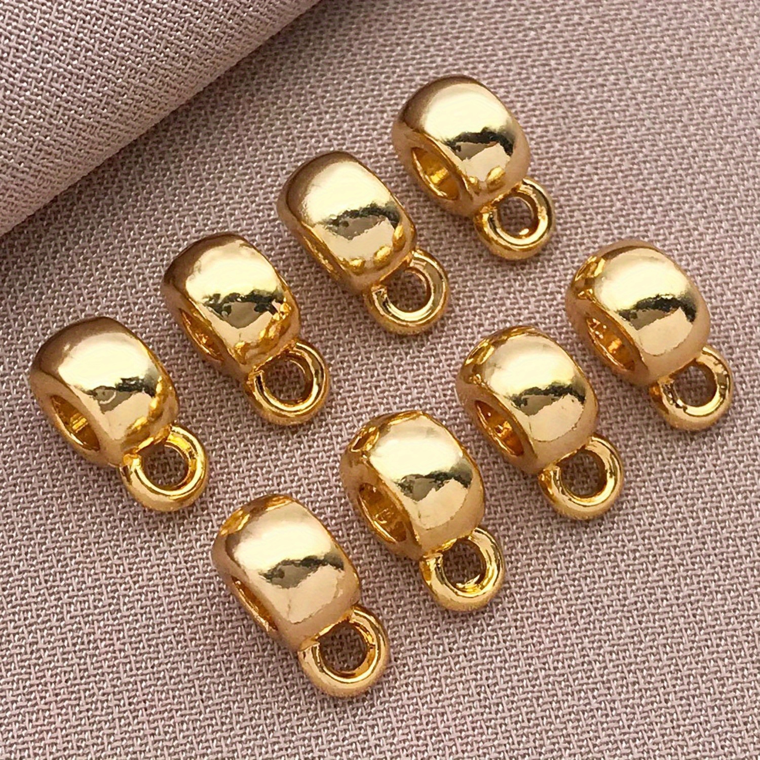 E-shop 8-tlg. Kupfer 18K vergoldete Anhänger-Abstandperlen mit hoher Farbbeständigkeit, handgefertigte DIY-Materialien für Armband-