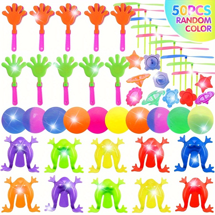 

50pcs Mini Party Favors - Assorted Toys For Birthday, Christmas & Classroom - Pvc Material, Mixed Colors