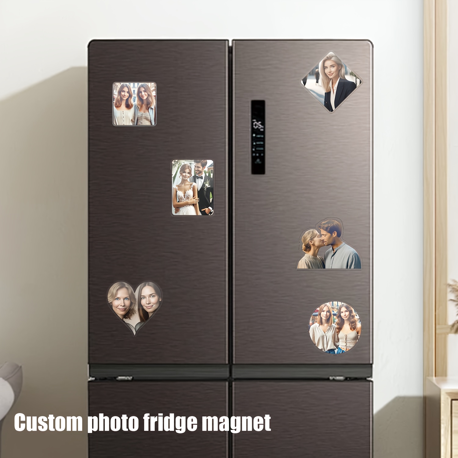 

1pc Custom Acrylic Fridge Magnet, Personalized Photo Decoration For Refrigerator, Handmade Fashionable Wall-mounted Utility Hook, Unique Keepsake For Friends, Family, Lovers - 5cm/1.97inch