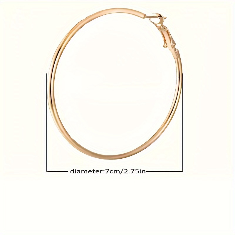 Boho Large Hoop Earrings Alloy Casual Bohemia Style