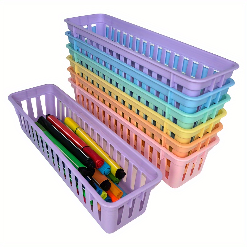 12pcs square storage basket macaron plastic organizing Temu Portugal