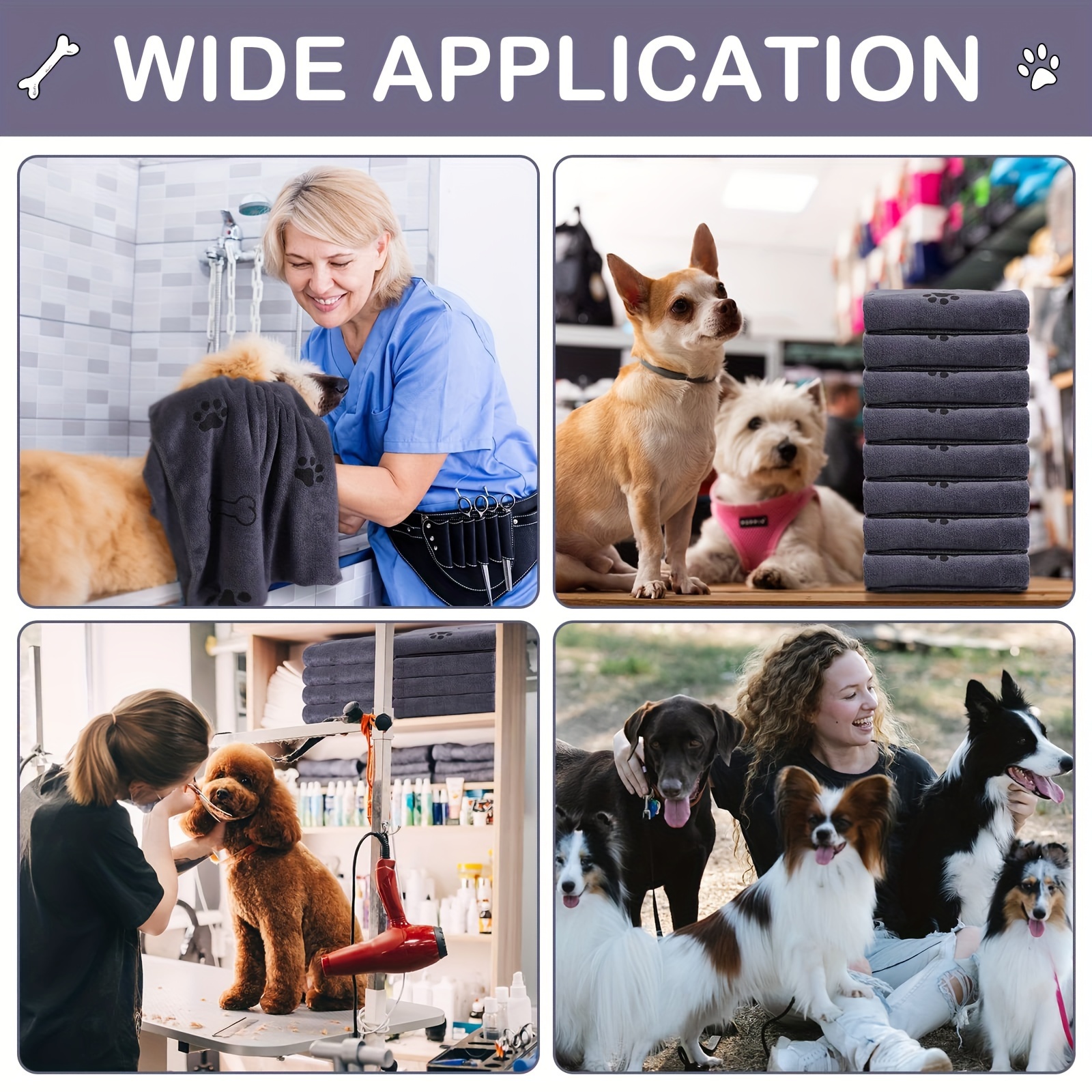 2/4 Pieces Ultra-fine Fiber Dog Melon Towels for Drying, Quick Drying Dog Paw Towels for Small Dogs, Cats, Pets, Medium-sized Dog Pet Bath Products