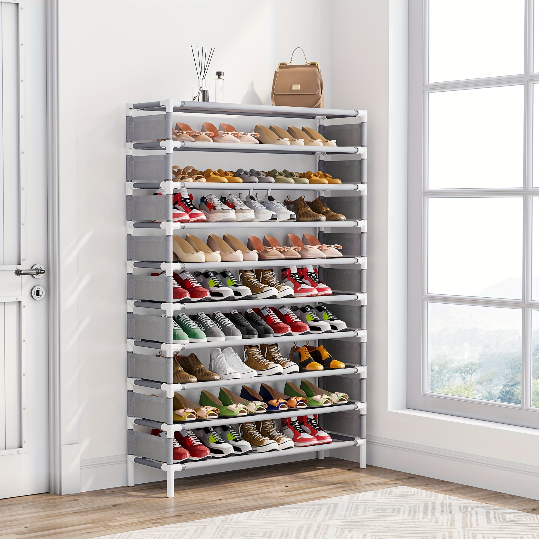 10 Tiers Shoe Rack, Large Shoe sold Rack Organizer for 50 Pairs