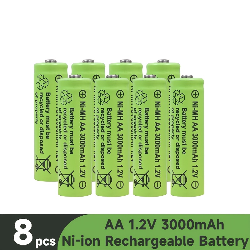 baterii aa reîncărcabile 4/8/12, 3000mah nimh, 1.2v, potrivite pentru jucării cu lumini led, mp3 players, lanterne cu flash pentru camere, aparate de ras,  , mouse wireless și tastaturi