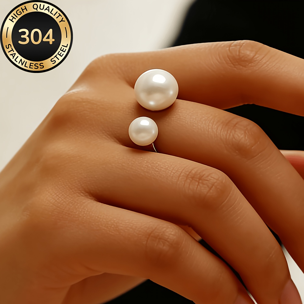 Hypoallergenic Stainless Steel Open Ring, Simple and Elegant
