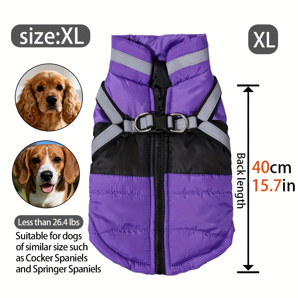E-shop Hundemantel, Herbst Winter Warme Bequeme Hundejacke, Einfach anzuziehen und auszuziehen Haustierweste Geeignet für Mittelgroße Kleine Hunde