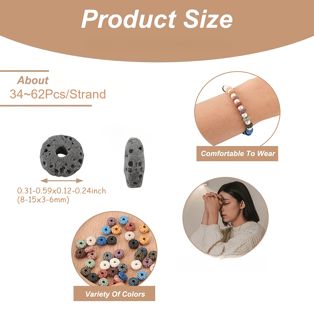 Random Natural Stone Flat Round Beads for Crafting
