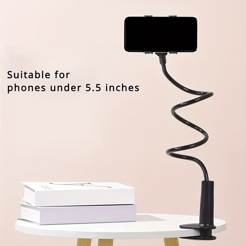 360° Rotating Bedside Phone Holder - Adjustable Angle, Ergonomic Design for Comfortable Use in Bed, White, Bedside Phone Holder, Bedtime Entertainment, Modern Accessory, Durable Plastic