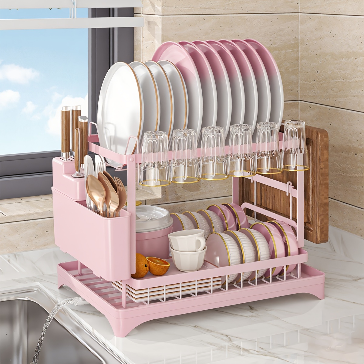 collapsible tier dish rack Temu Bahrain