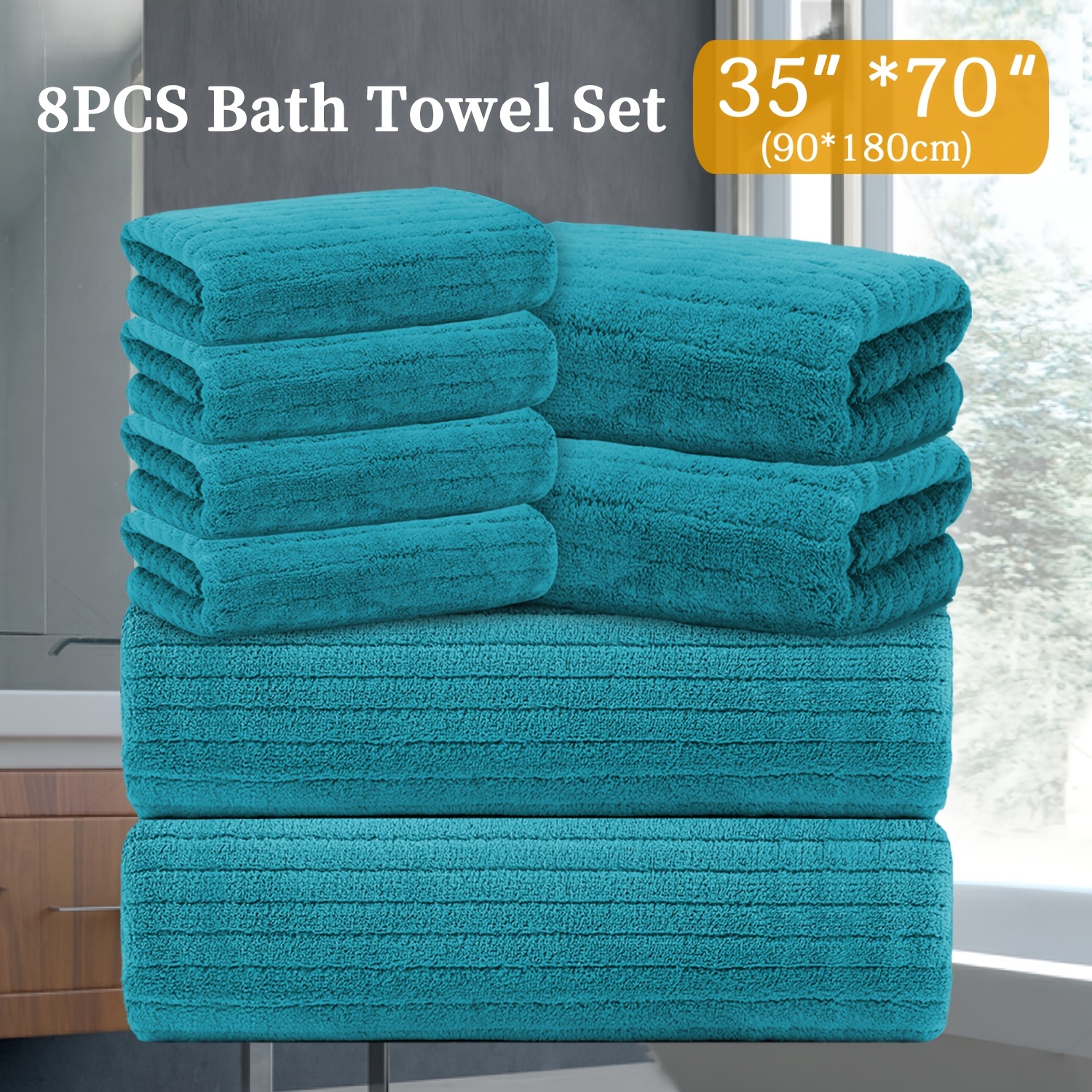 

Oversized Bath Towels Set, Super Soft Large Bath Sheet Lightweight Absorbent Quick Dry, 100% Microfiber Big Towels For Bathroom Gym Hotel & Spa