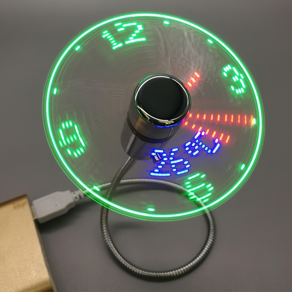 

Portable Usb Led Fan:-, Portable & Time Display, Check - For Any Desktop Or Laptop