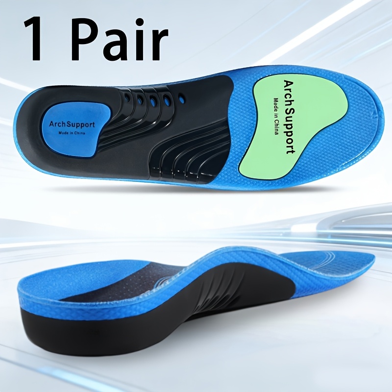 TEMU 1 Pair Of Arch Support Insoles, Shock-absorbing Cushioning, Comfortable And Durable, , Unisex, Suitable For Casual Shoes, Sports Shoes, Fitness,