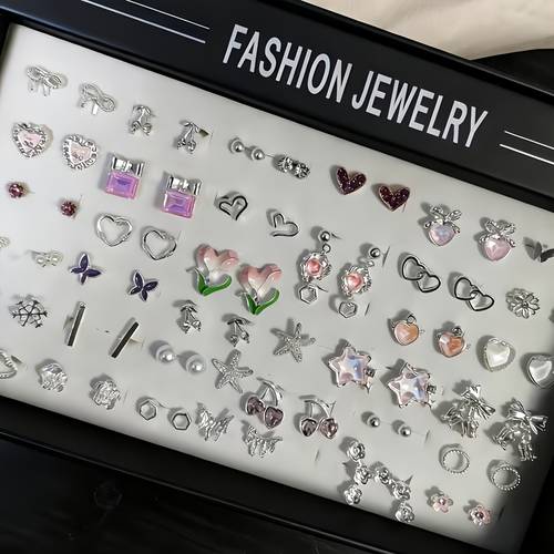 7pairs fashion elegant mini earrings set designs flowers butterflies sweet for womens delicate stud earrings for female gifts accessories
