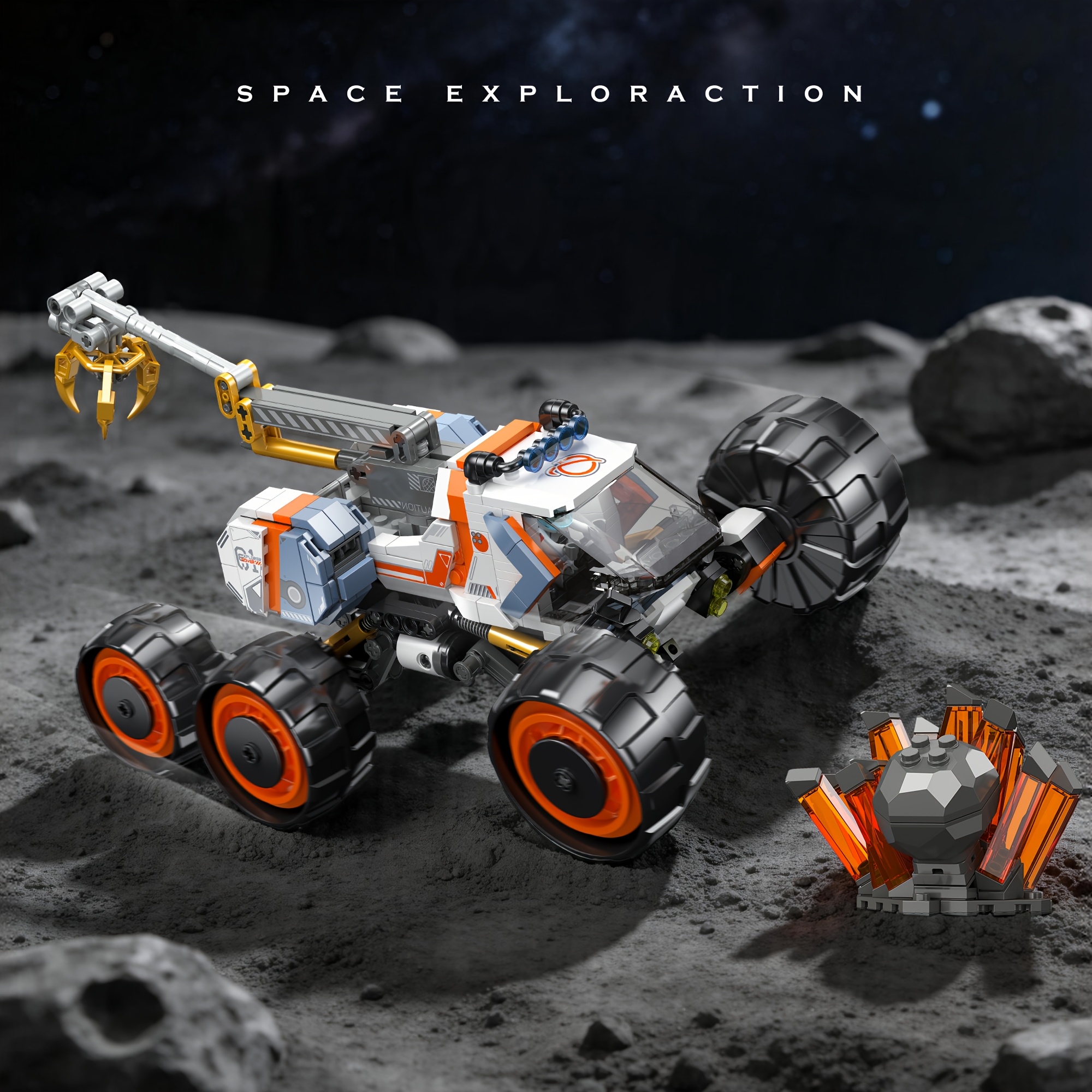 643 Standard Granules Planet Exploration Mining Car Block Set