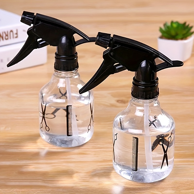 

1pc 250ml Clear Hairdressing Water Spray Bottles With Scissors Design, Empty Refillable Mist Sprayer For Salon Use, Gardening, Cleaning