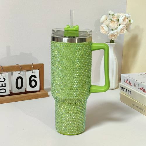 40oz stainless steel thermo water bottle big capacity mug and cup with handle decorated with and straw office or car use travel mug coffee mug bachelorette party party favors christmas gifts
