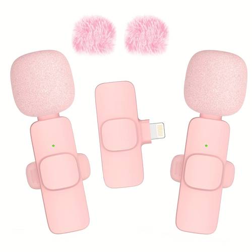 wireless microphone for iphone lightning for ipad and a clip designed for video recording on for iphone featuring a usb c interface of clear recordings for youtube tiktok asmr and vlogging