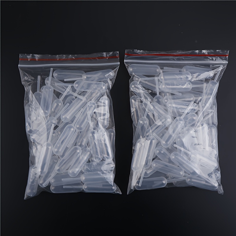 Image of 100pcs Plastic Squeeze 4ml Transfer Dropper Disposable Pipettes For Cupcake