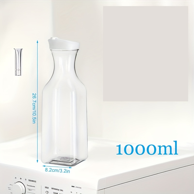 TEMU 1 Laundry Detergent Dispenser, 33.81oz Square Dispenser For Laundry Detergent, Plastic Softener Dispenser, Container, Fragrance Booster Jar With