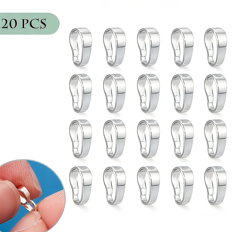 E-shop 20 Stück Anhänger Verschlussverbinder, 14K vergoldenete Pinch Bails Halsketten Charm Verschluss Goldene Schmuckverschlüsse Bails Anhänger Bails