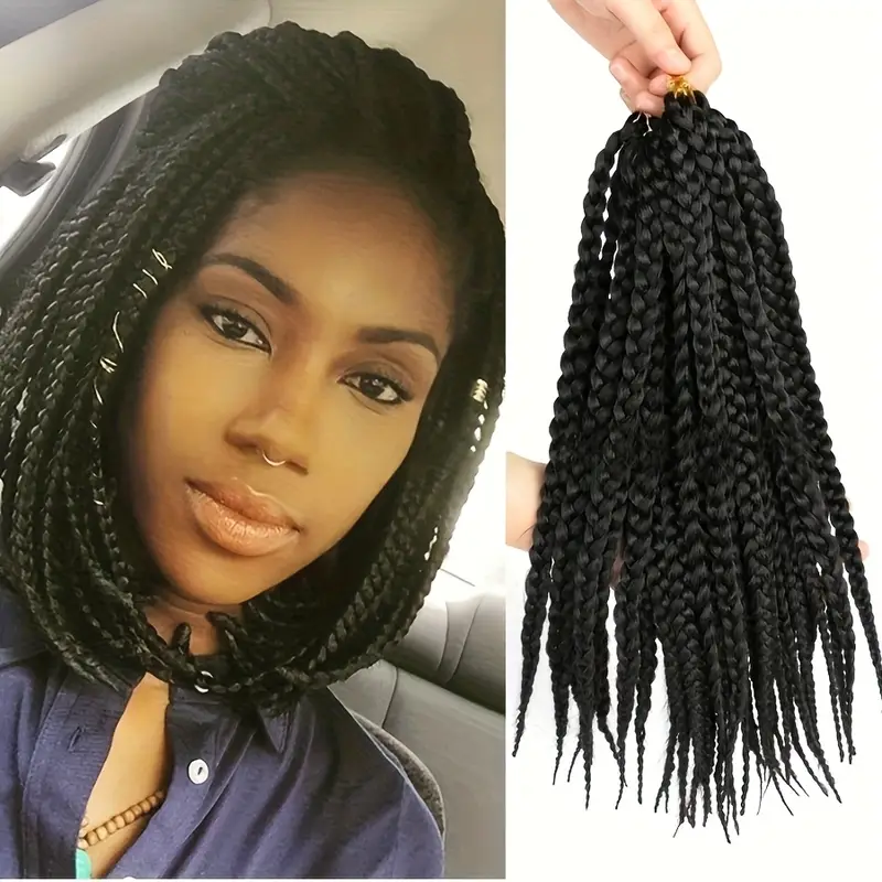 3pcs thick braided ponytail extensions handmade twisted crochet 200 density for fluffy texture everyday wear with personality easy to unlock street style fashion details 4