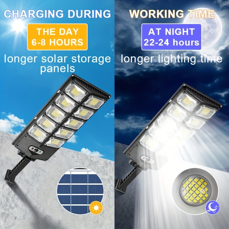4pcs Solar Street Light Outdoor with Motion Sensor