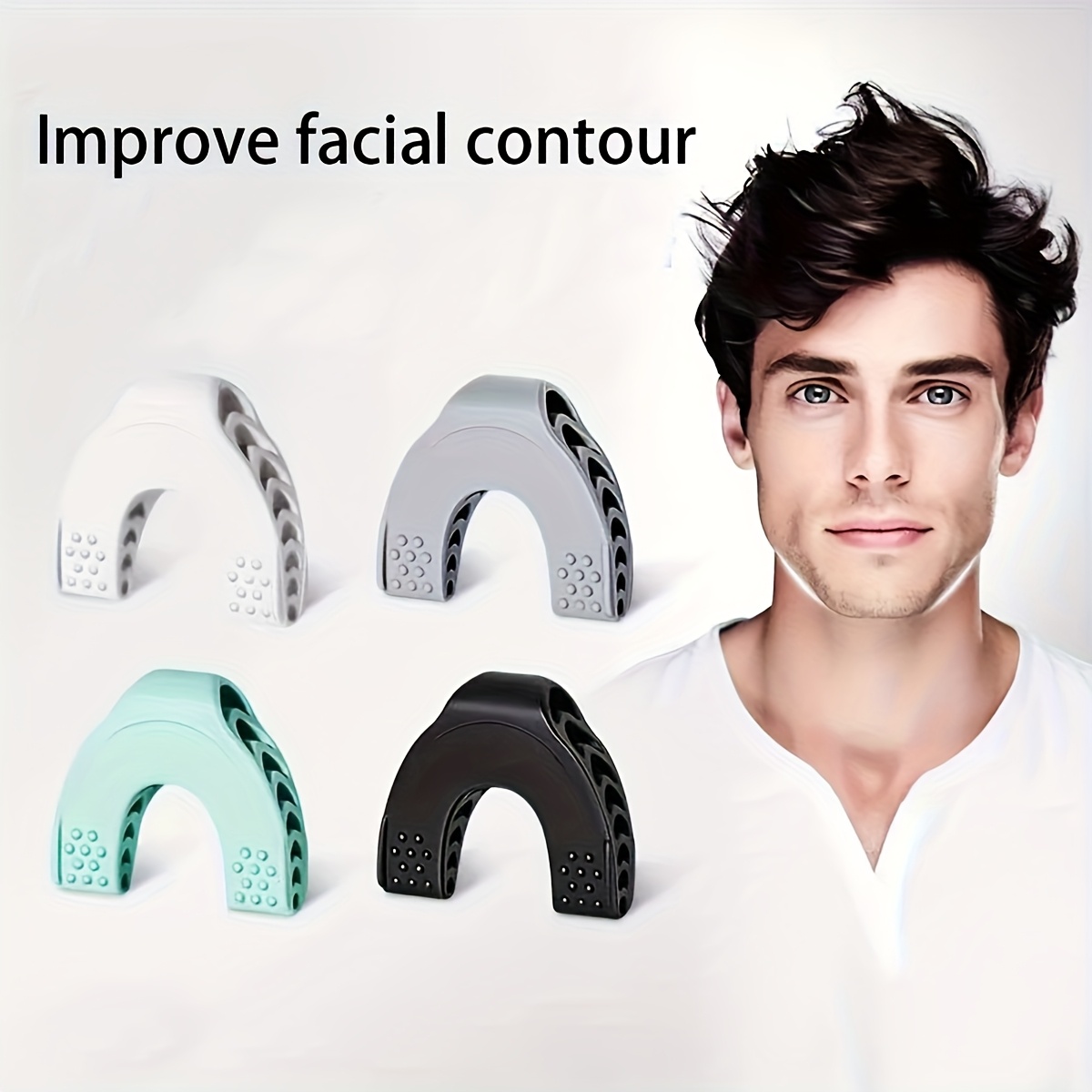1pc Jaw Trainer with C-Shaped Masseter - Exerciser for Men and Women, Activates and Tones Facial Muscles, Jaw Movement and Facial Exerciser