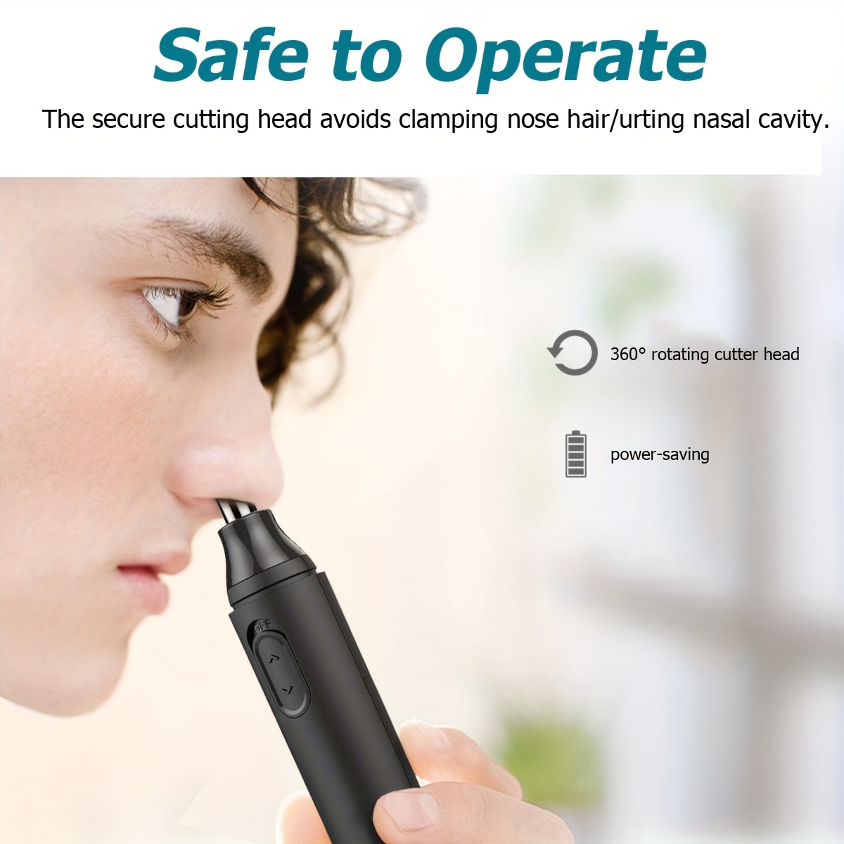   electric ear nose eyebrow hair trimmer portable grooming device plastic aa battery powered non rechargeable with ideal gift for men women Product details 3