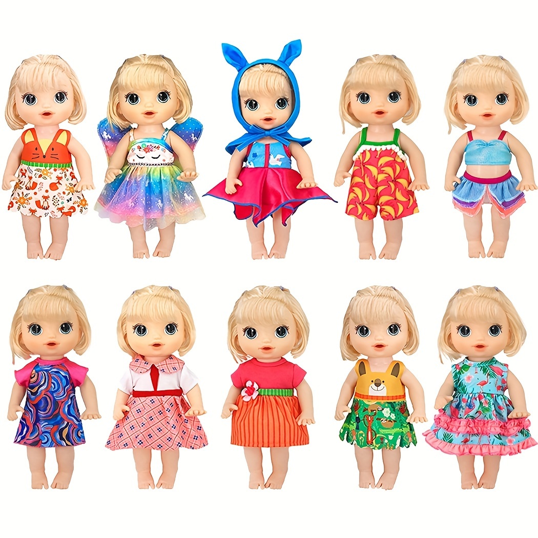 10 Sets Baby Doll Clothes Fit For 10 Inch Baby Dolls 12 Inch Baby Dolls 14 To Inch Dolls