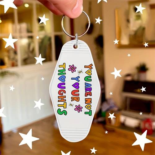 1pc you are not your keychain tag wallet decoration suitable for car keys and handbag charms a perfect gift for friends and travel enthusiasts key ring gift