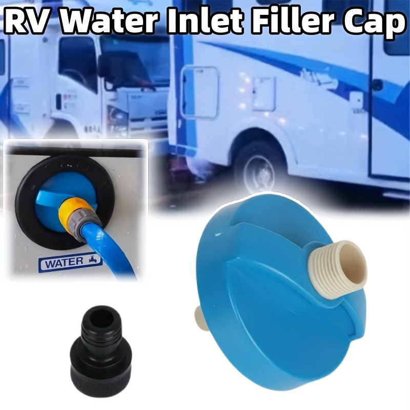 TEMU Bouchon de remplissage d'entrée d'eau pour camping-car/caravane/, connecteur rapide de tuyau pour le remplissage du réservoir d'eau douce,
