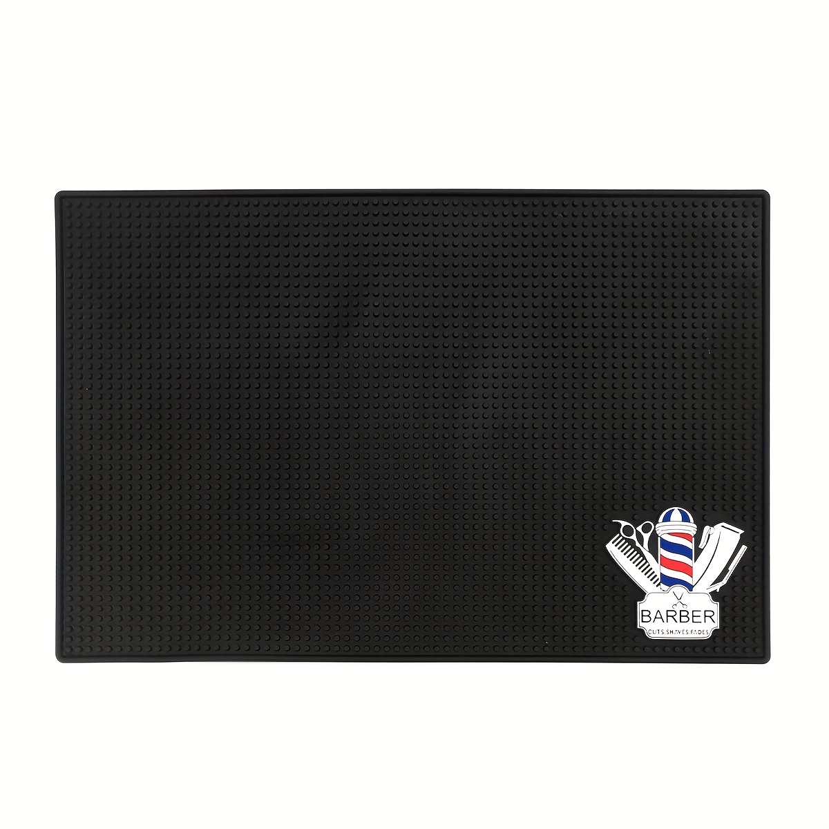 Image of Vintage-inspired Silicone Hairdressing Mat - Non-slip, Fit For Clippers & Tools, Ideal For All Hair Types, Oil Head, Placement