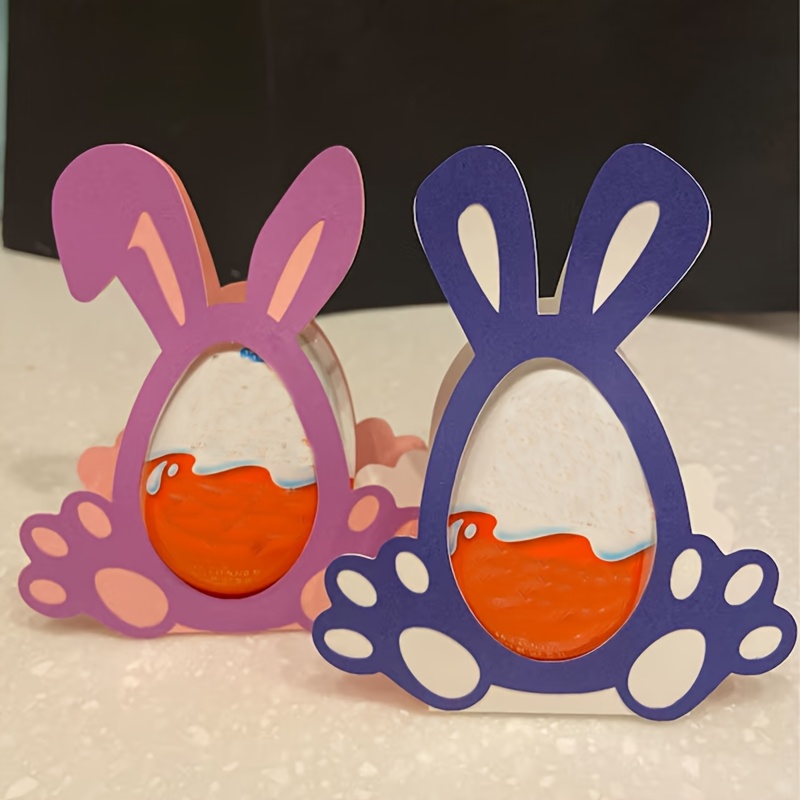 

A Golden Easter Bunny Egg Holder Is Used As A Cutting Die For Clipping Board Album Decoration Embossing Diy Paper Card.