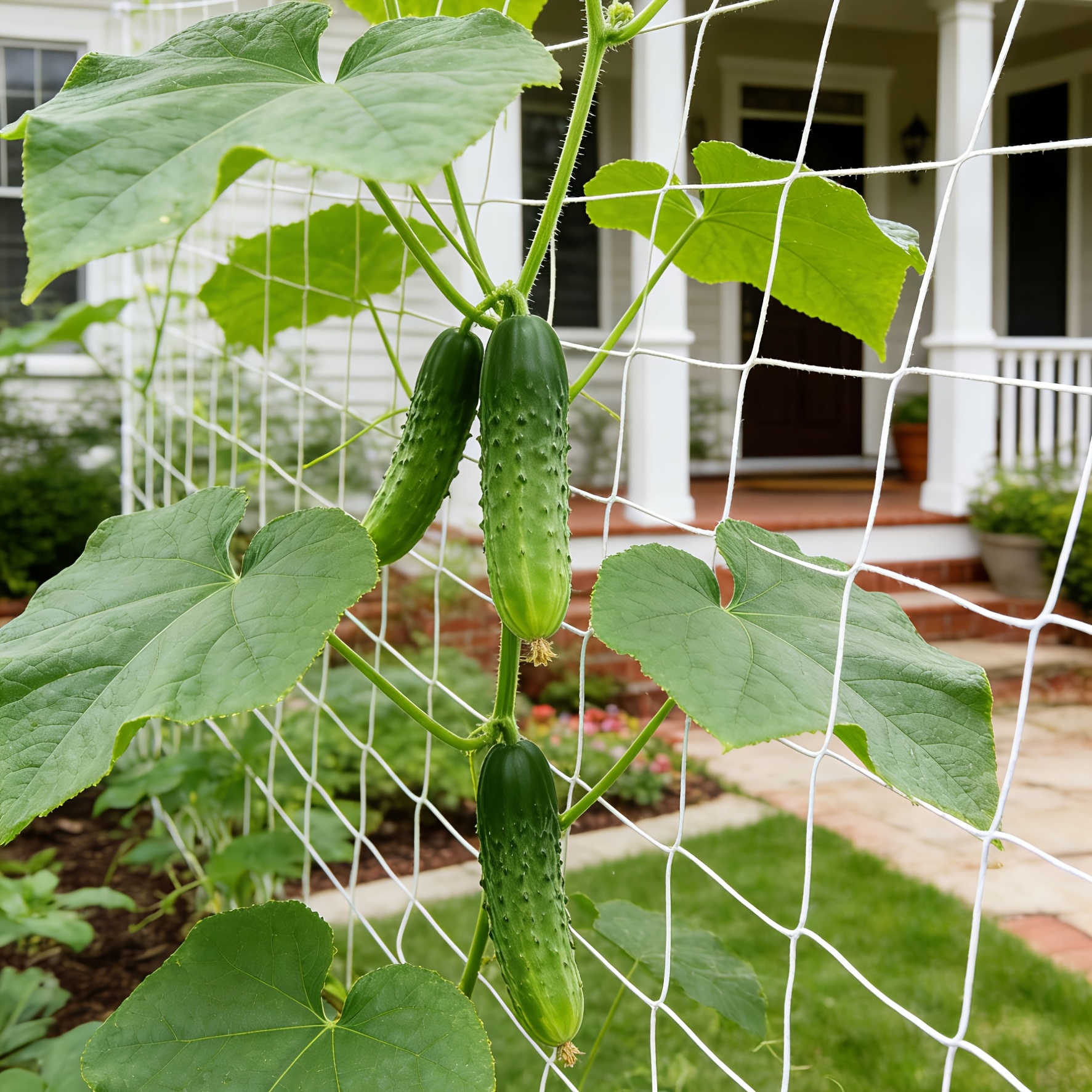 1.5x4.5m/5x15ft Garden Netting And Trellis Netting Garden Net For Climbing Plants Grapes Tomatoes Green Beans Trellis Outdoor Garden Trellis