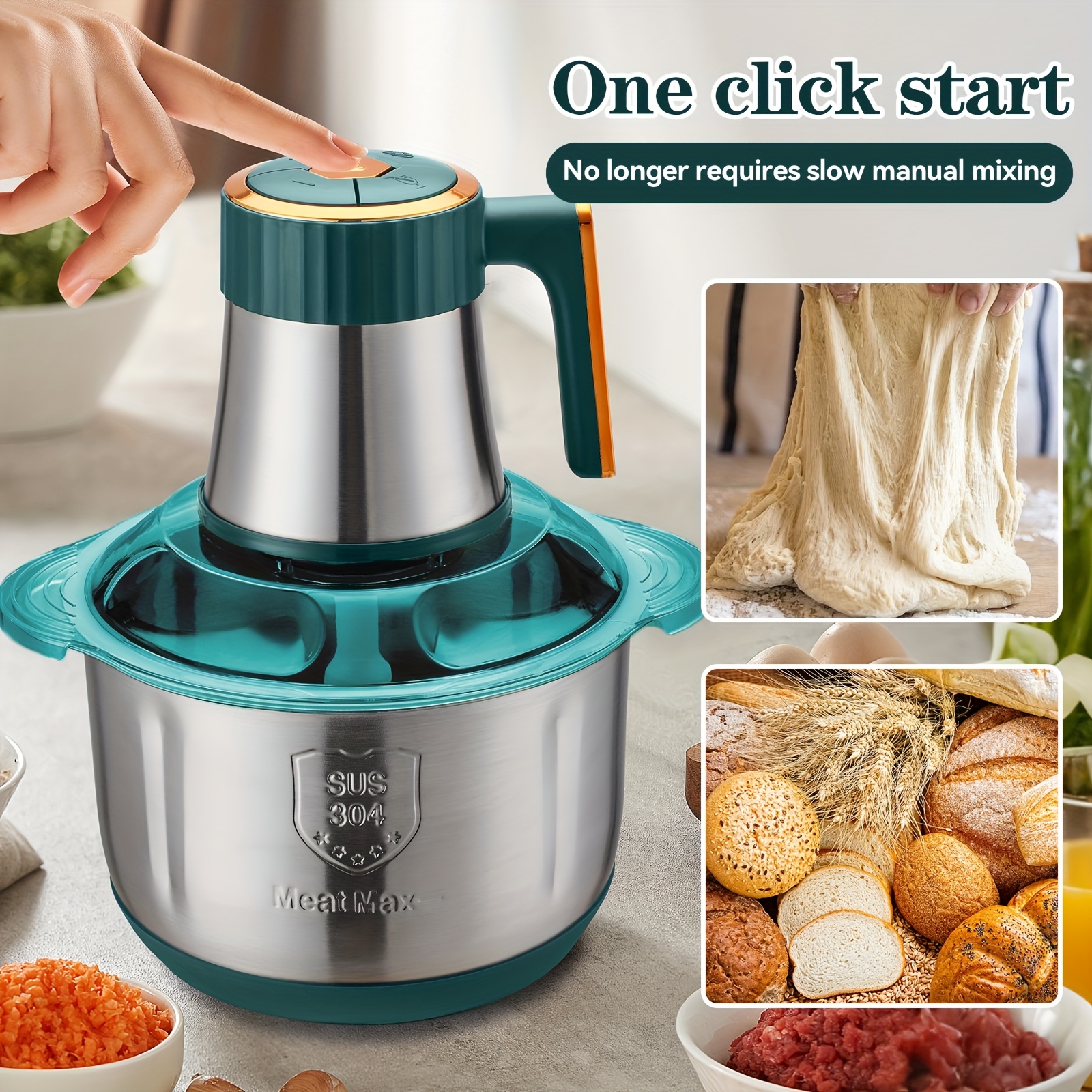 electric meat grinder mixing garlic mash and   multifunctional food processor Product details 2