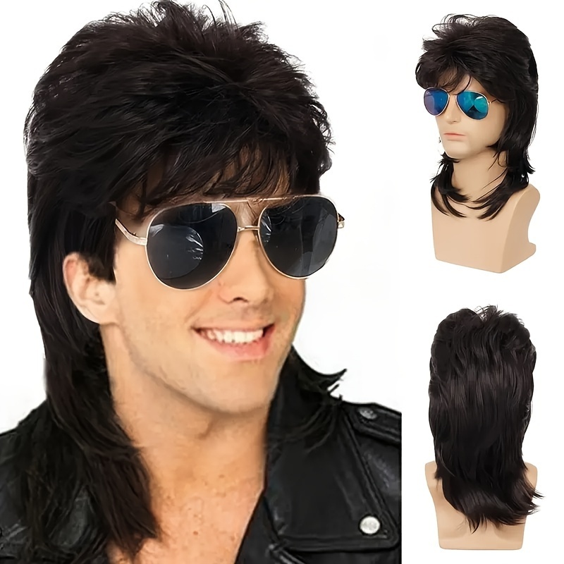 

Mullet Wigs For Men 80s Costumes Fancy Party Accessory Cosplay Wig