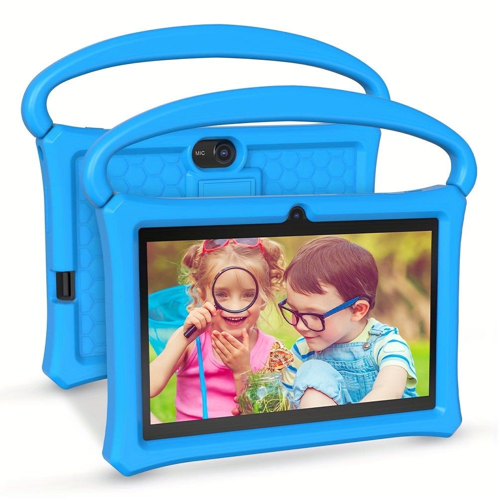 Kids Educational Tablet + Pouch - Blue