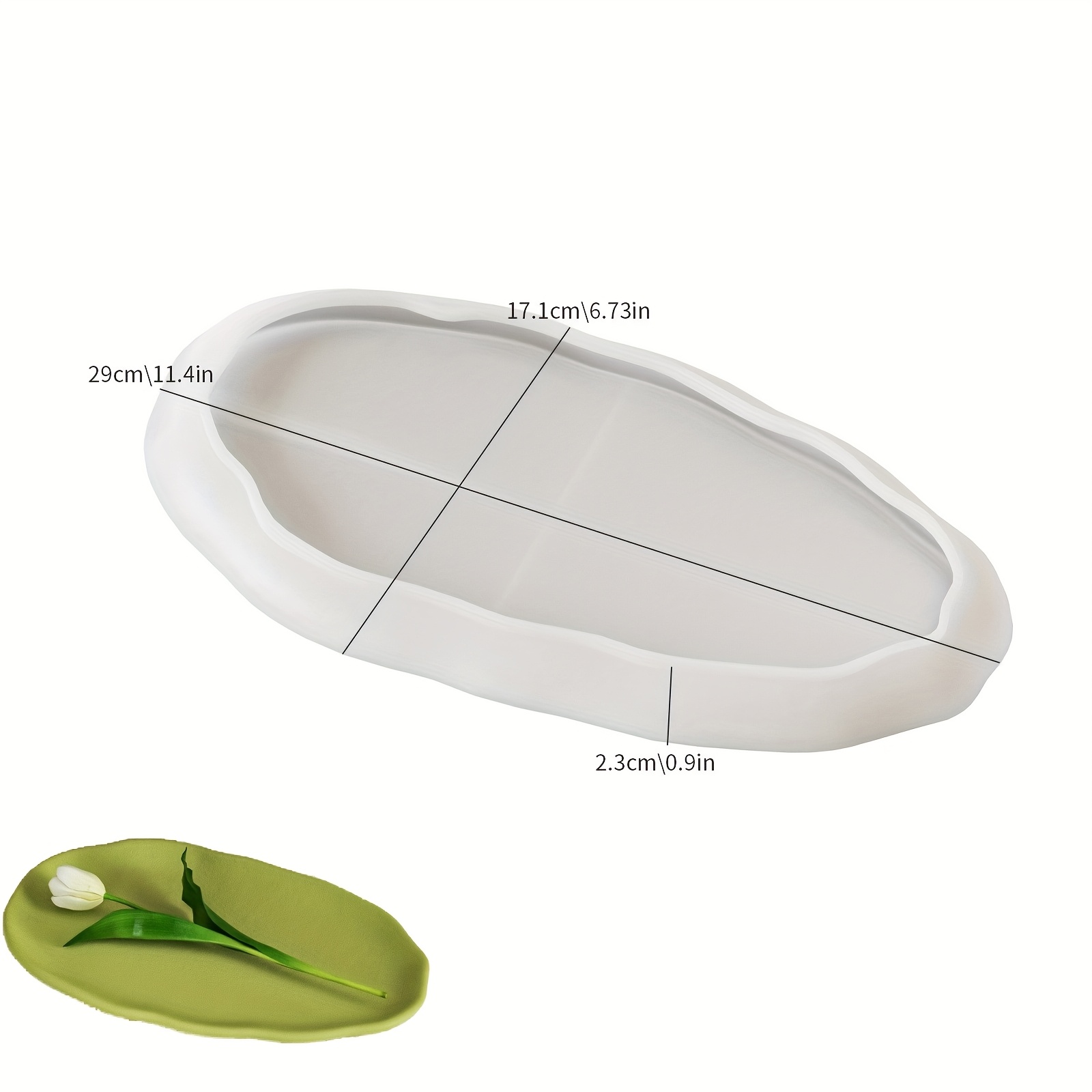 Image of Petal Tray Silicone Mold For , Concrete, Cement, And Epoxy Resin Crafts - Perfect For Desktop Decor And Storage, Jewelry Making Supplies