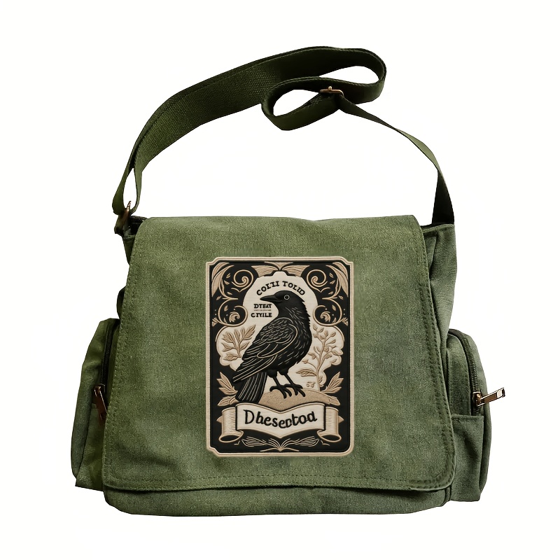large capacity   print shoulder bag   green   tote crossbody bag unisex messenger handbag suitable for   scenes shopping travel dining gift   large crossbody bag small womens handbag