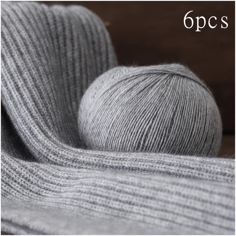 TEMU 6pcs High-quality Cashmere Yarn, Suitable For Crochet And Knitting Hats, Scarves, Sweaters, Jackets, Shawls, Gloves, Etc., Total Weight 300