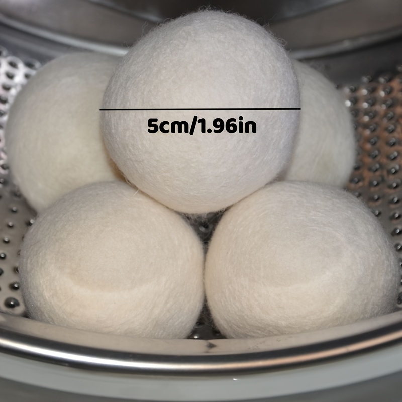 TEMU Set Of 3 - High-quality Natural Wool Dryer Balls, Anti- Laundry Balls, Reusable Laundry Balls In Sizes, Cleaning Supplies, Dryer Laundry Balls