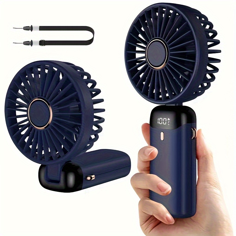 

Usb Handheld Fan, Mini Portable Desktop Foldable Small Fan, Neck Hanging Fan For School, Office, Home - 1pc